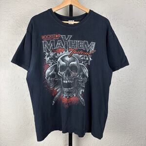 Rockstar Energy 2012 Mayhem Festival Slipknot Slayer Grunge Metal Large Band Tee